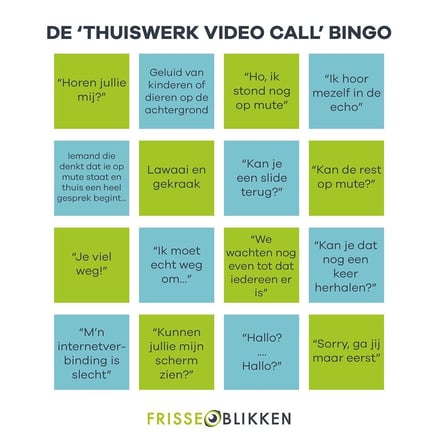 thuiswerk video call bingo